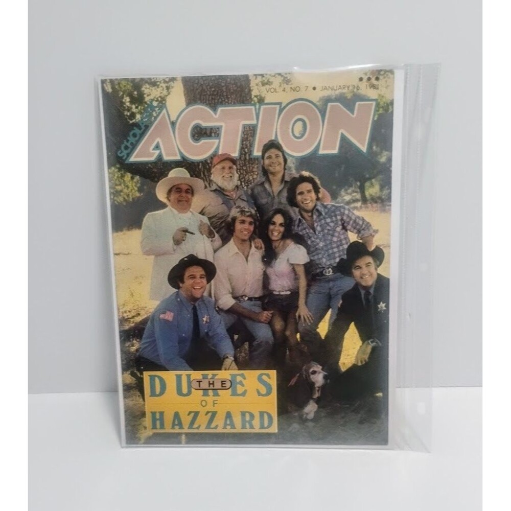VINTAGE SCHOLASTIC ACTION MAGAZINE THE DUKES OF HAZZARD JANUARY 26 1981